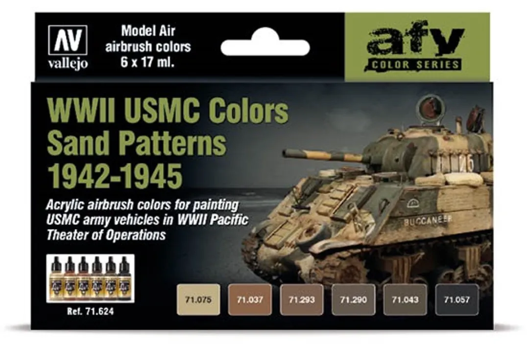 Vallejo Hobbyverf Acrylverf WWII USMC Colors Sand Patterns 1942-1945
