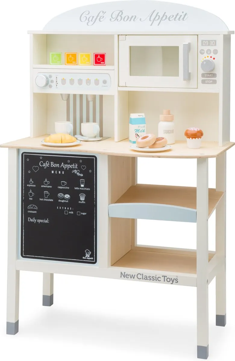 New Classic Toys Houten Speelgoedwinkeltje Cafè