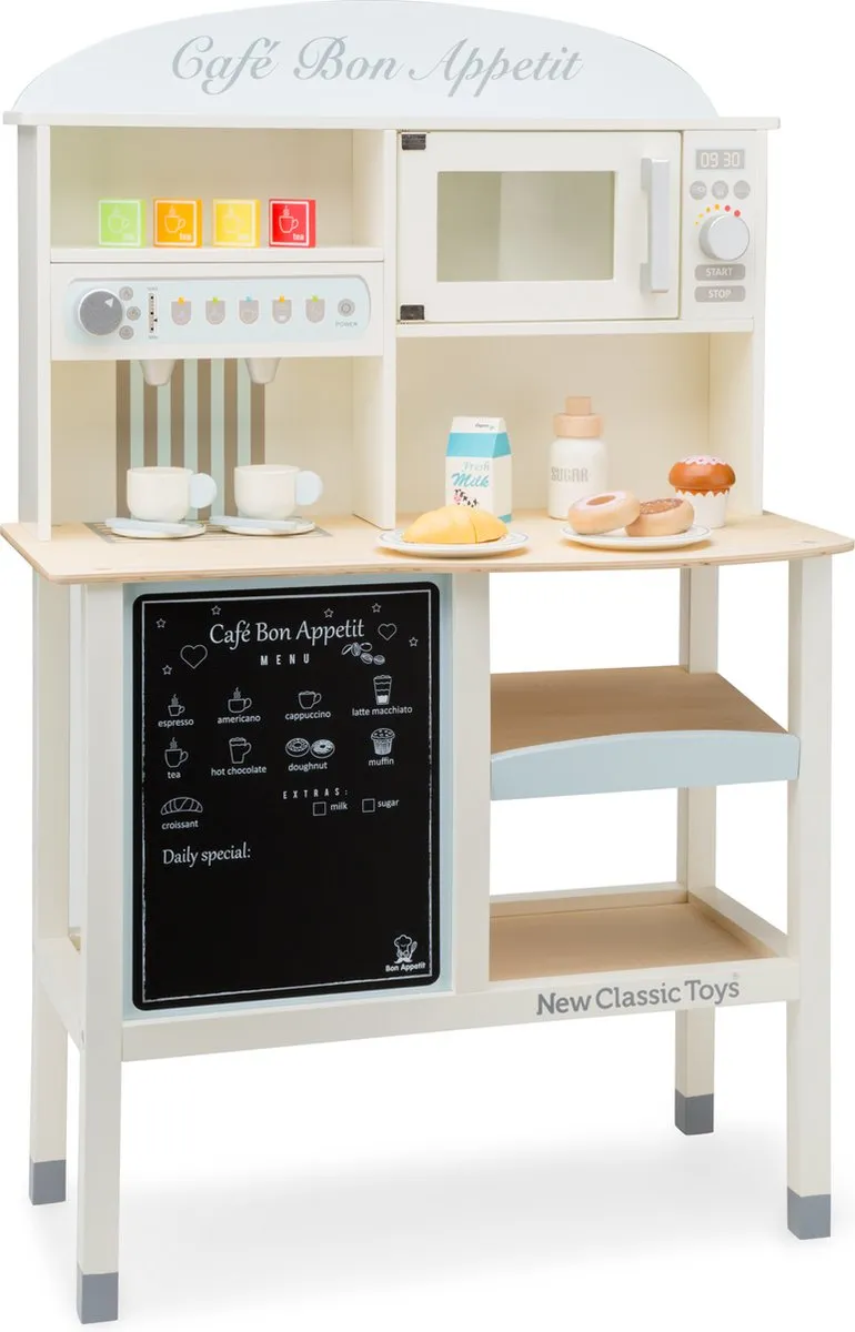 New Classic Toys Houten Speelgoedwinkeltje Cafè - Multi