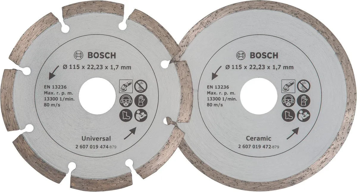 Bosch Diamantschijf 115mm - Metaal - 2 Stuks