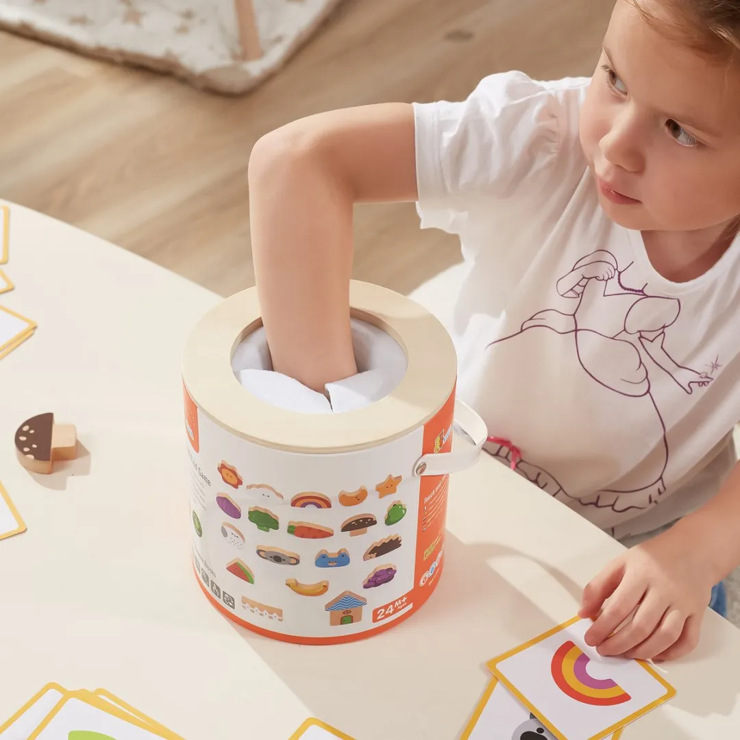 VigaToys Houten Blokken Tik en Zoek Spel - 20 Stuks - Multi