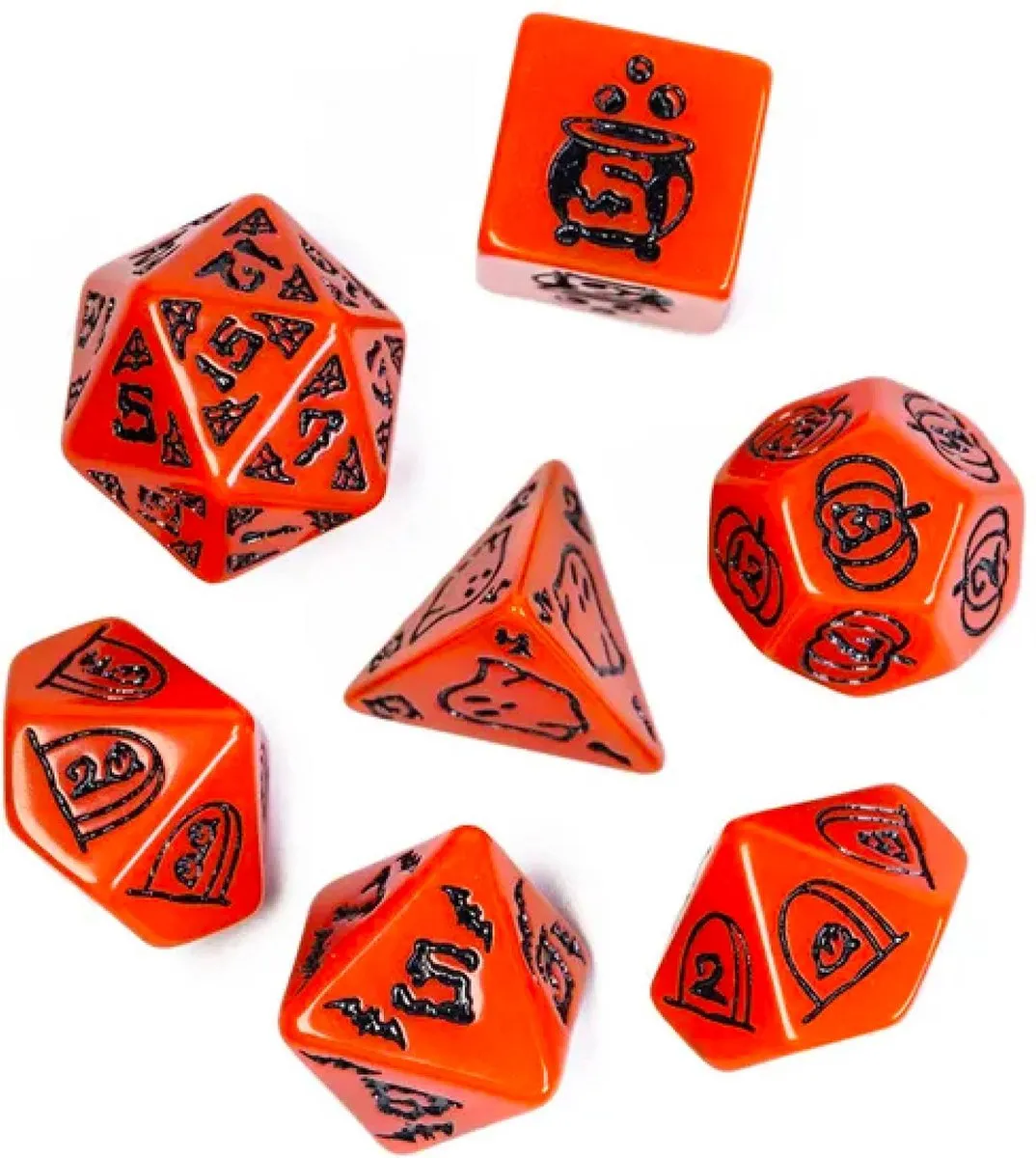 Lapi Toys D&D Polydice Set 7 Stuks - Acryl Oranje