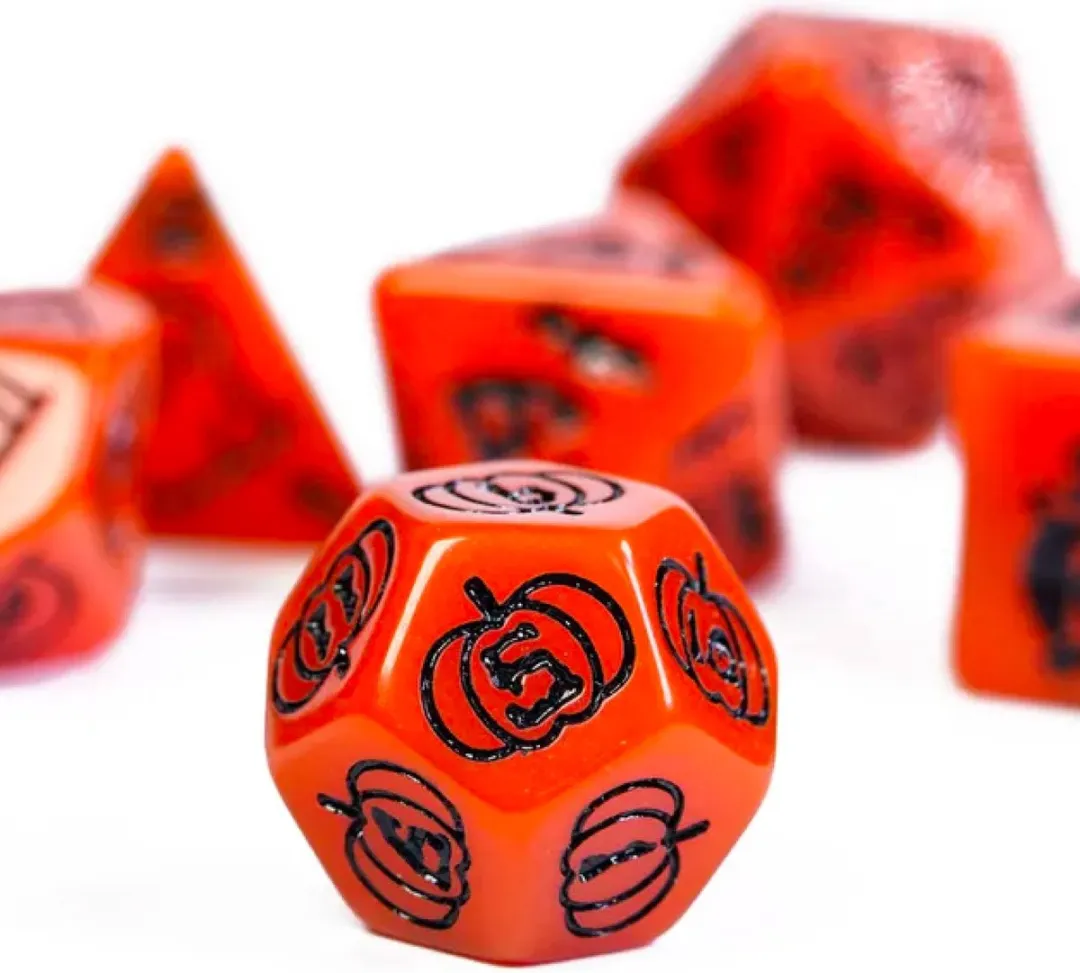 Lapi Toys D&D Polydice Set 7 Stuks - Acryl Oranje