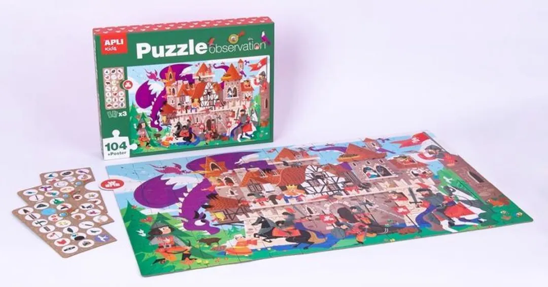 Apli Kids Zoek en Vind Puzzel Kasteel 104 Stuks