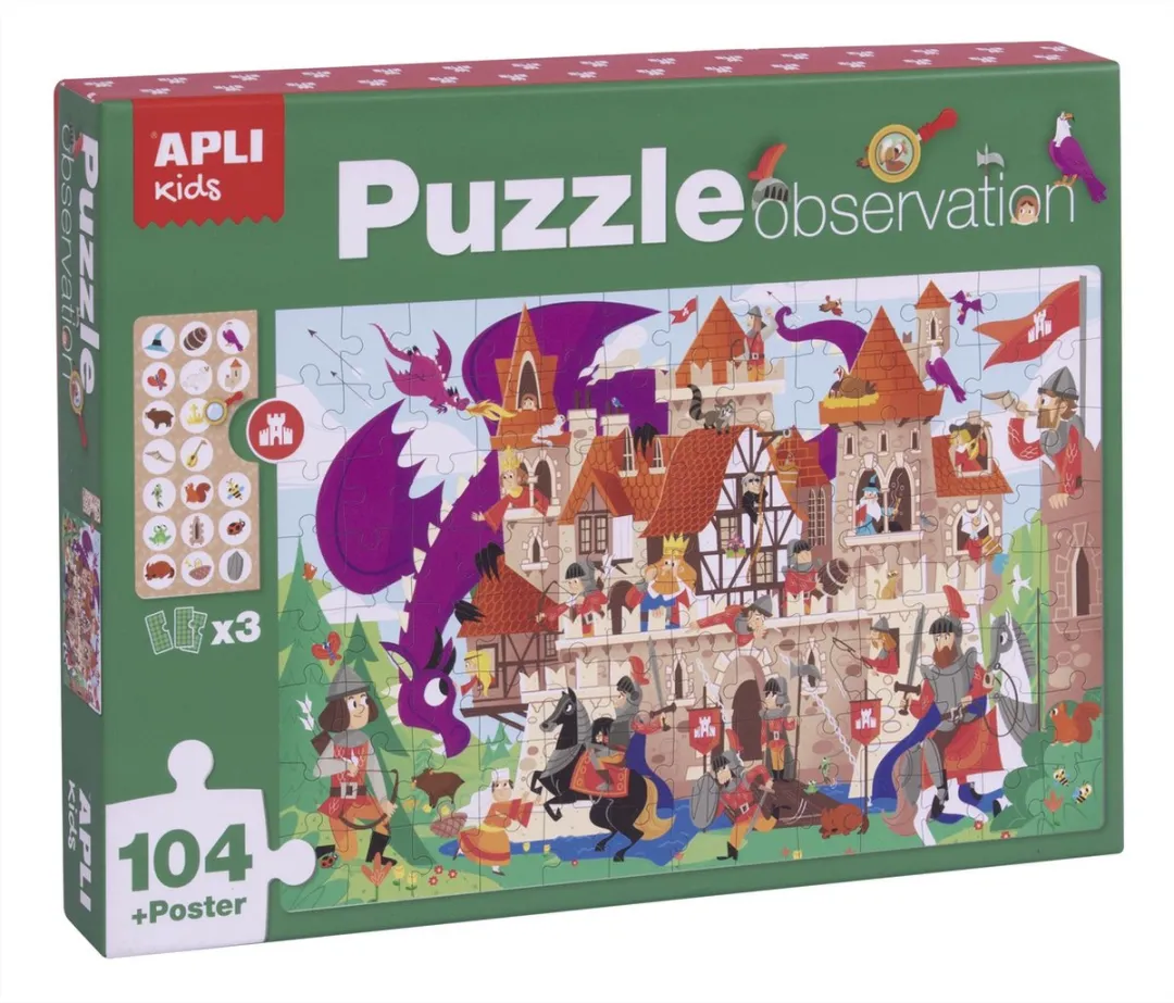 Apli Kids Zoek en Vind Puzzel Kasteel 104 Stuks