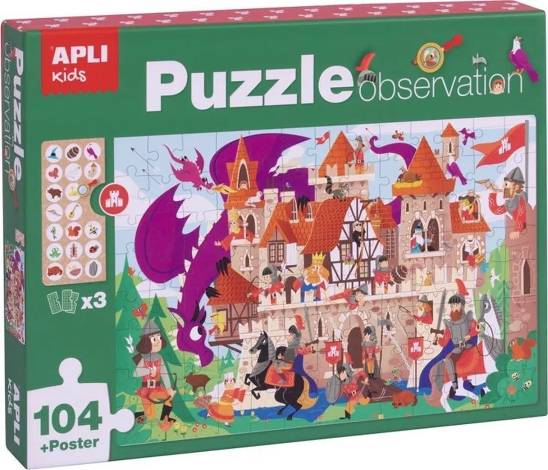 Apli Kids Zoek en Vind Puzzel Kasteel 104 Stuks