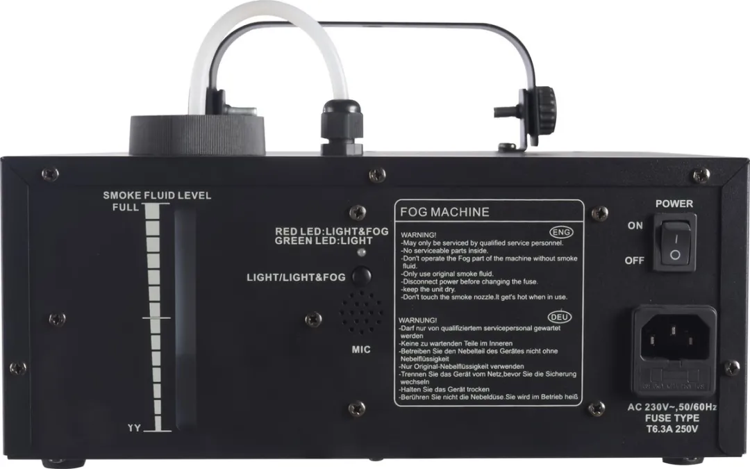 Lenco Discolamp LFM-110BK - Rookmachine 500W - Zwart