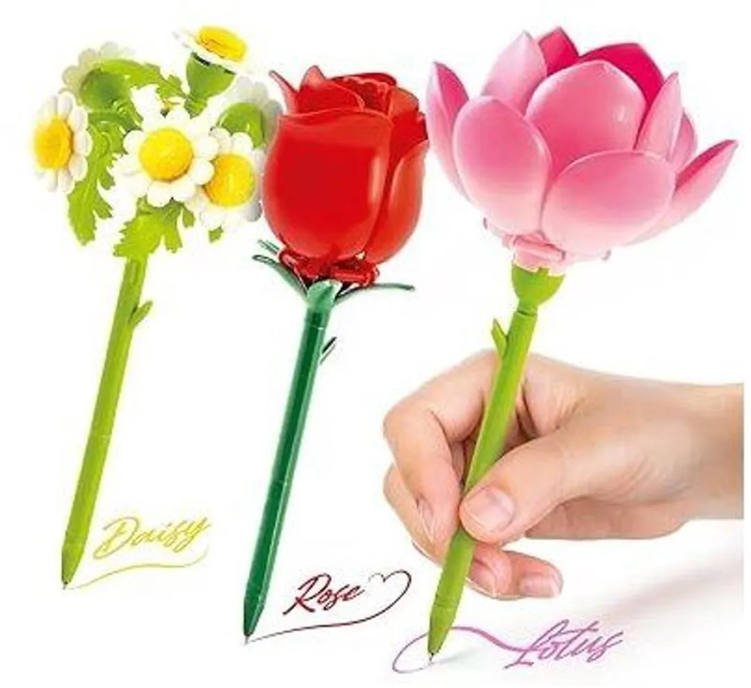 Canal Toys BLOOM Bouwbare Bloemenpen - 3 Stuks - Roze/Lotus/Madeliefje