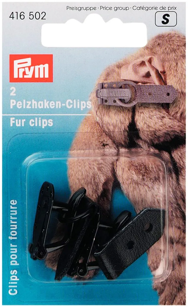 Prym Clips voor Bonthaken - 2 Stuks Zwart
