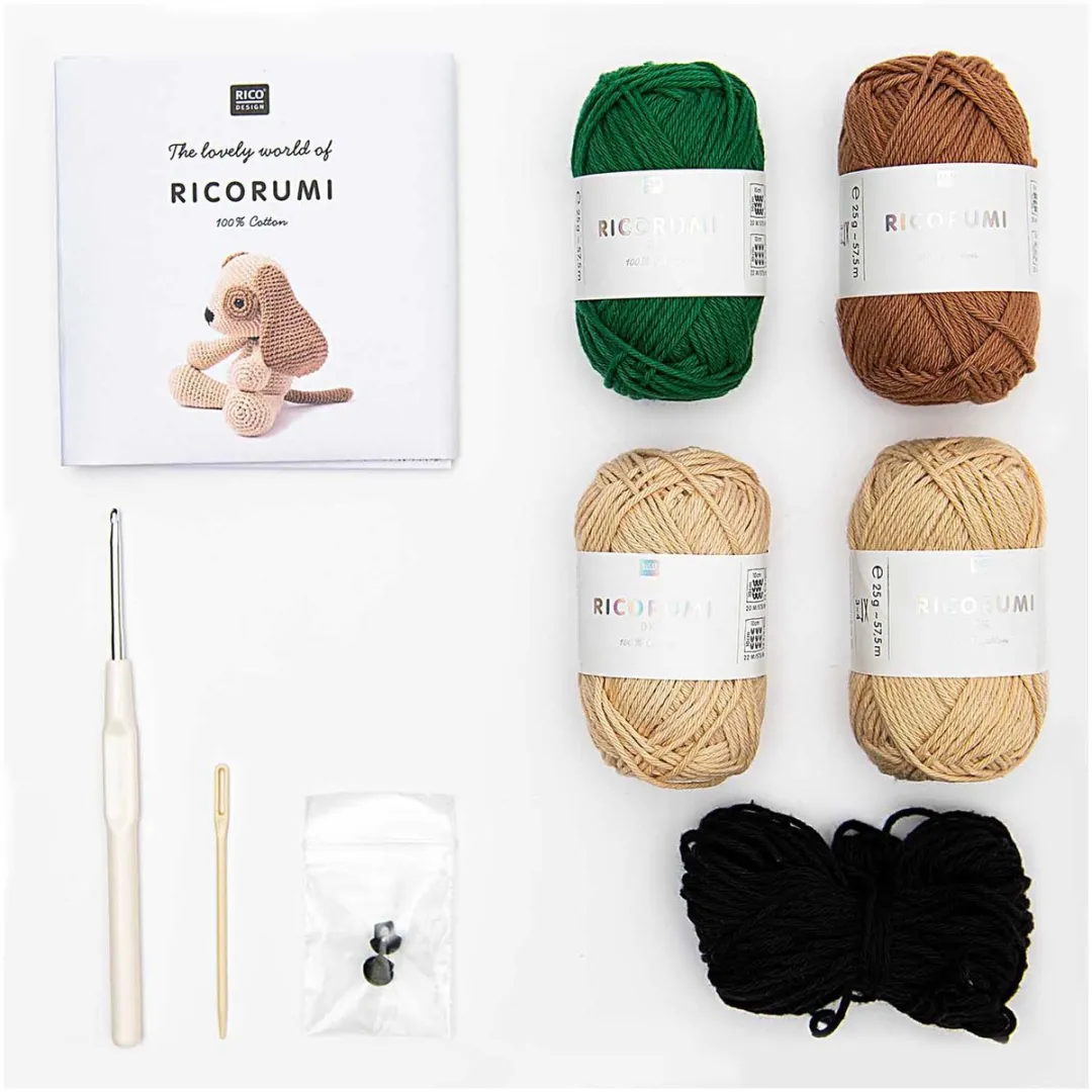 Rico Design Ricorumi Haakpakket Puppies - Bruin