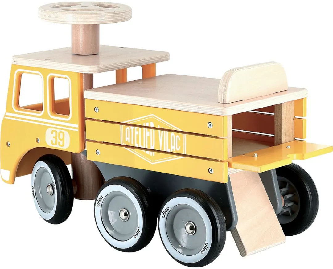 Vilac Houten Loopwagen Vrachtwagen - Multicolor