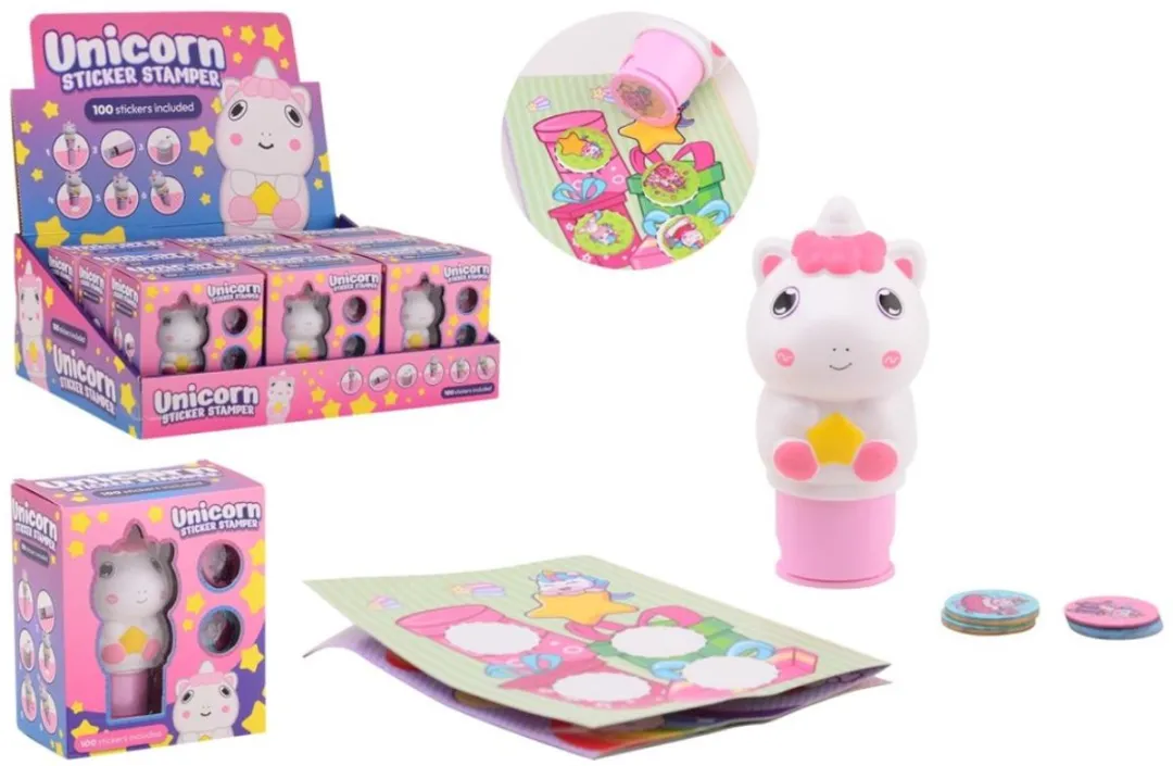Johntoy Eenhoorn Stamper - Roze