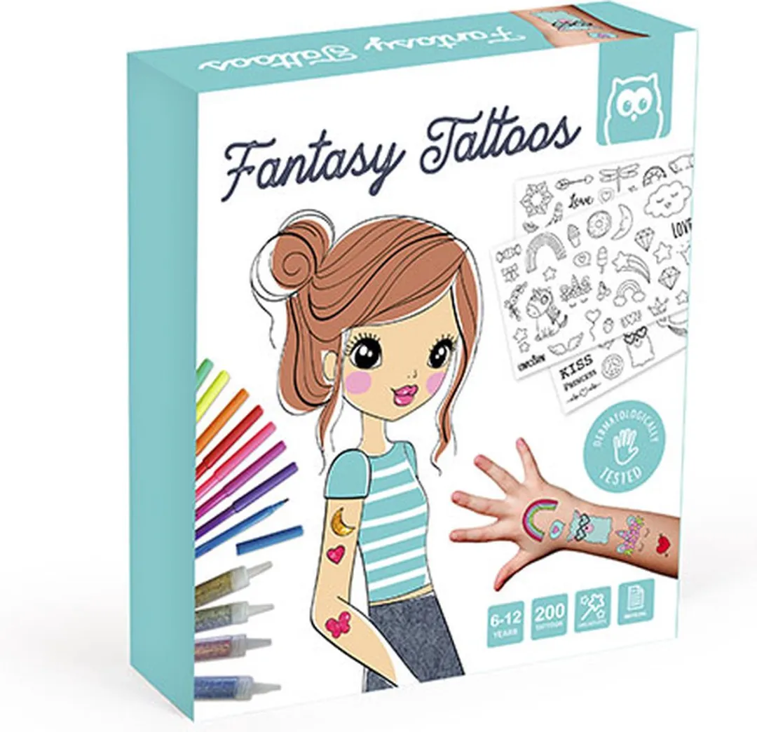 Eurekakids Creative Tattoos Fantasy - 103 Stuks - Dermatologisch getest