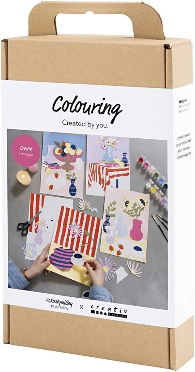 Creativ Company Hobbyset Kleuren Collage Acrylverf - Multicolor - afbeelding 2 van 4