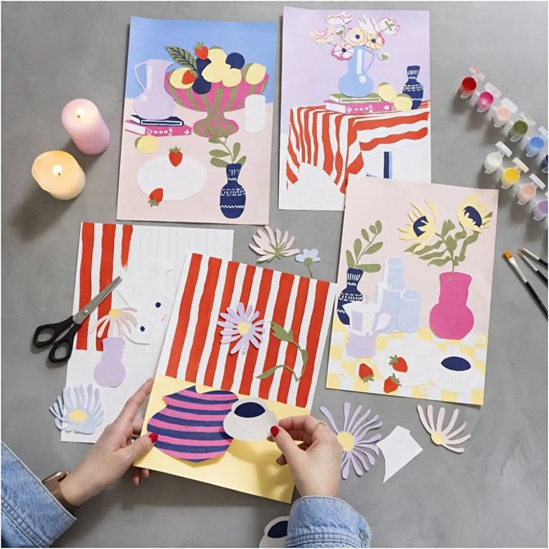 Creativ Company Hobbyset Kleuren Collage Acrylverf - Multicolor - afbeelding 4 van 4