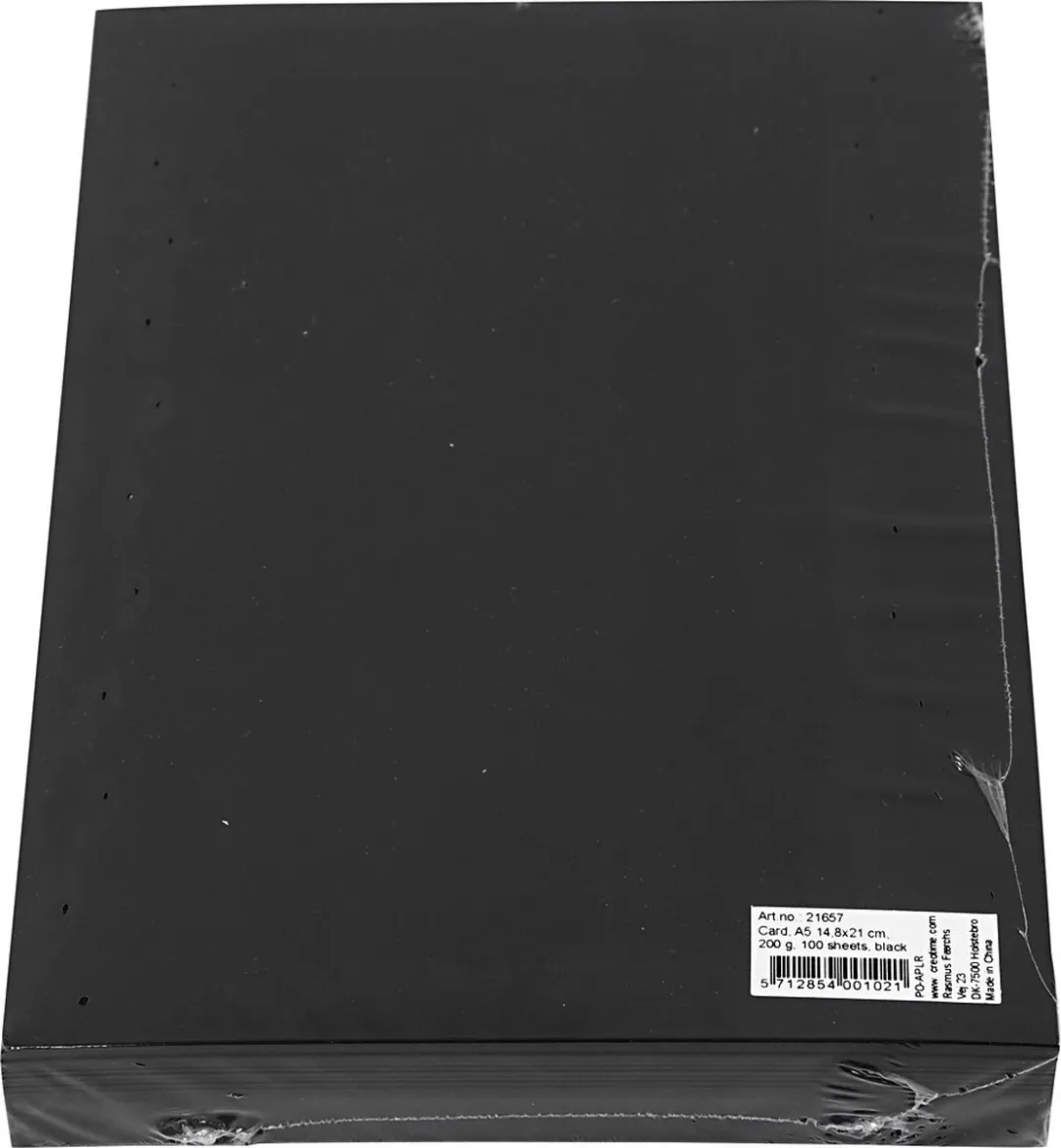 Creativ Company Hobbykarton Zwart A5 200g - 100 Vellen