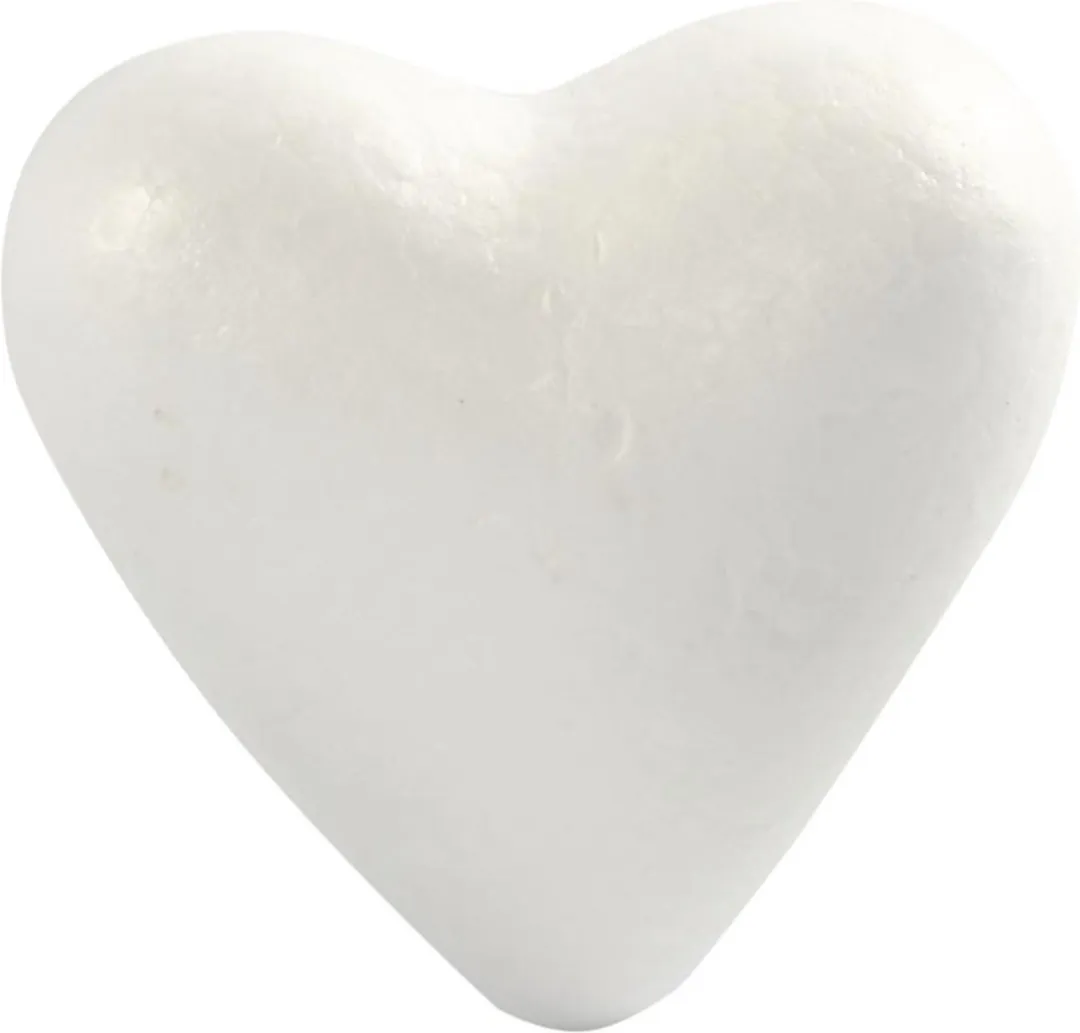 Creativ Company Styropor Harten 8cm - 5 Stuks - Wit