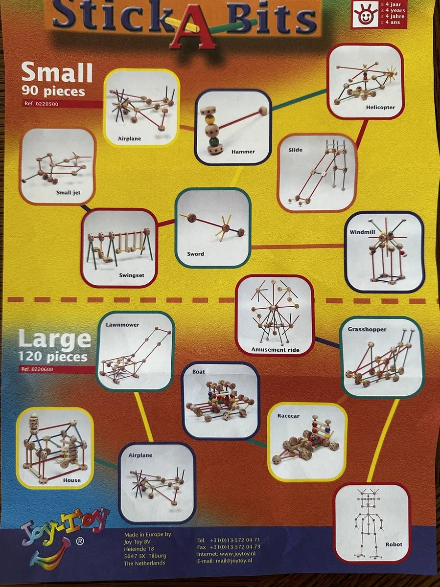 Joy Toy Stick a Bits Bouwspel 120 Stuks - Multi