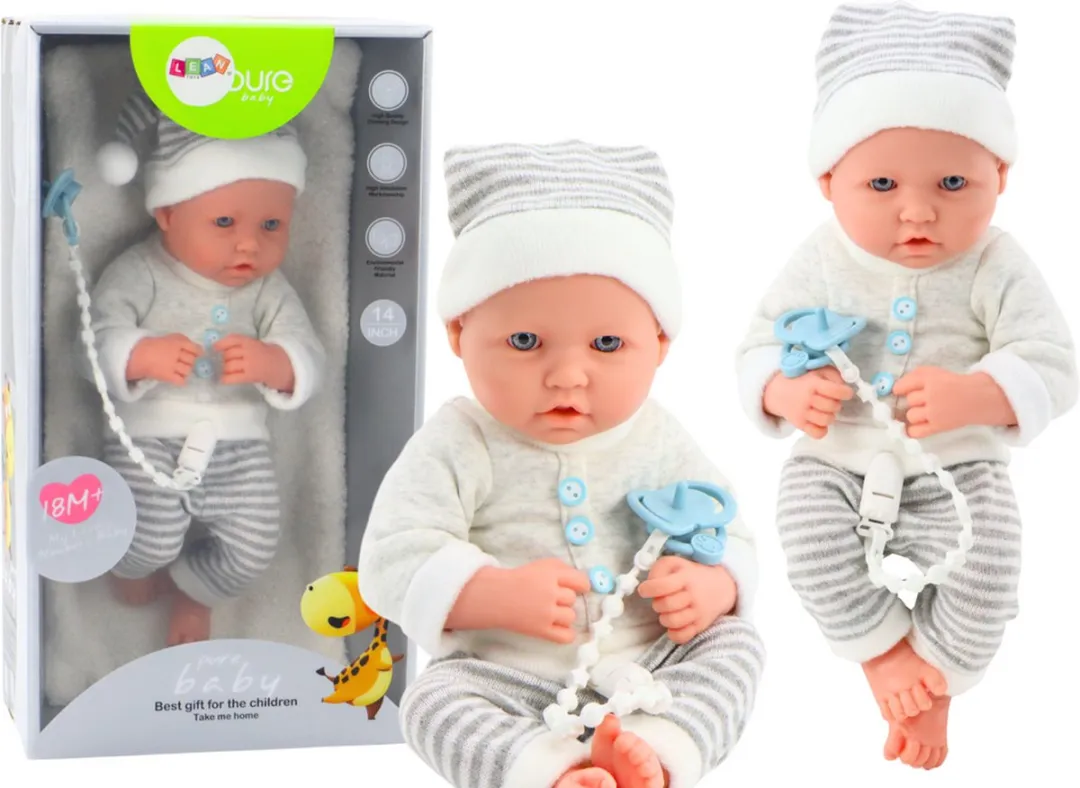 LEAN TOYS Levensechte Babypop 35x16x10cm