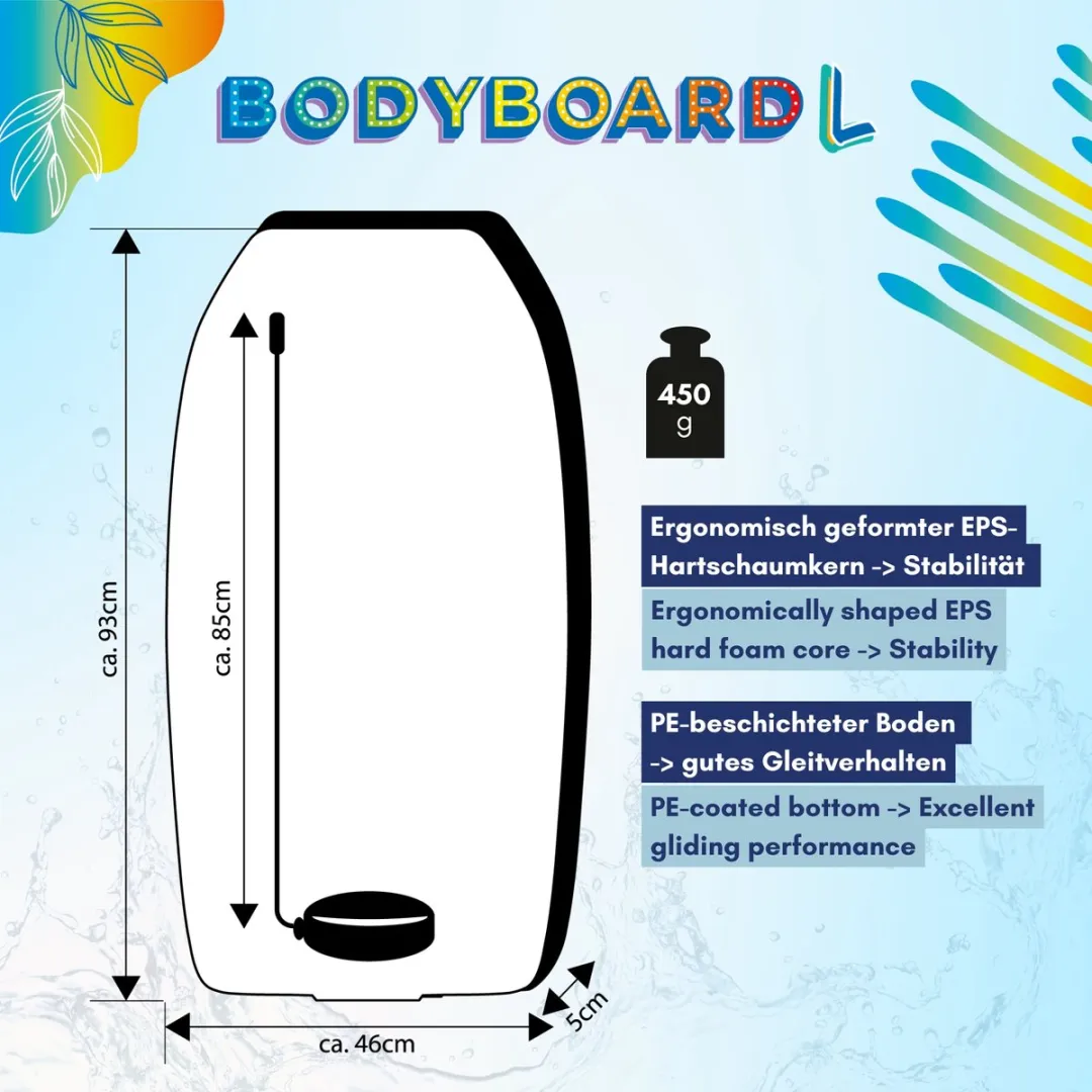 Schildkröt Bodyboard L - Veelkleurig