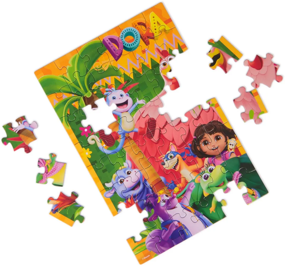 Spin Master Games Dora Panoramische 3-in-1 Puzzel 48 Stuks - Paars