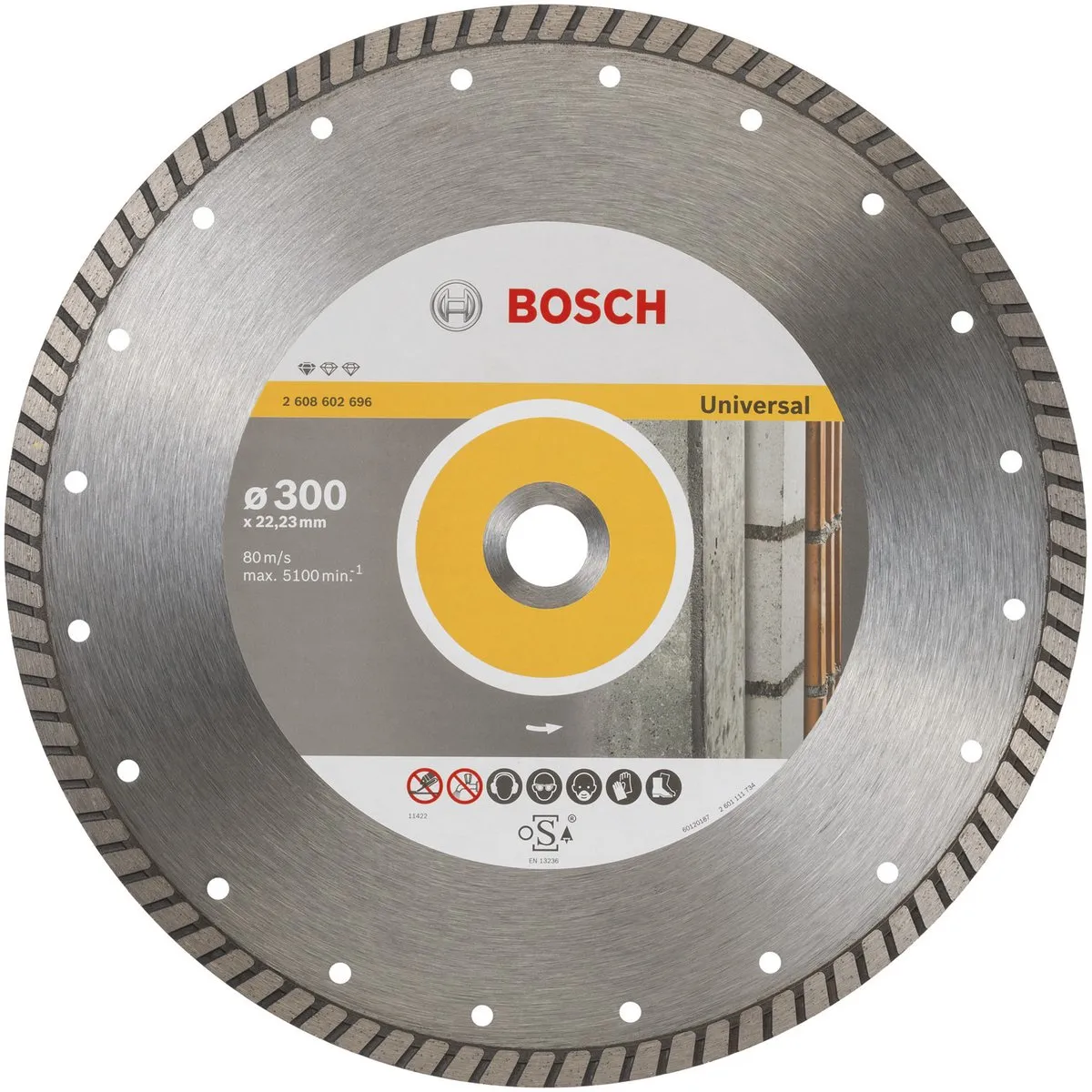Bosch Diamantdoorslijpschijf Standard for Universal Turbo 300mm x 22,23mm