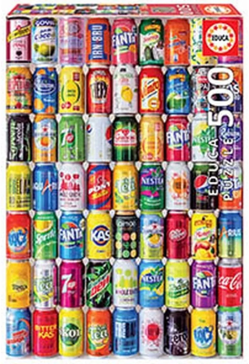 Educa Frisdrank Blikjes Speelgoedset 500 Stuks - Meerkleurig