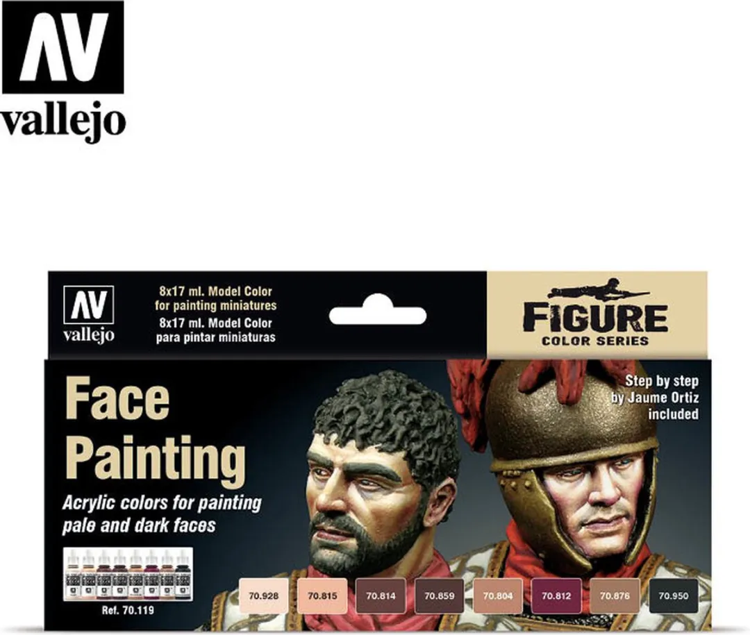 Vallejo Model Color Face Painting Set 8 Kleuren - 17ml