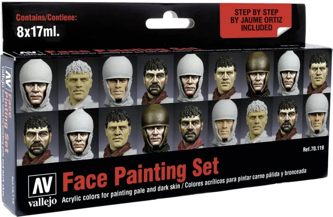 Vallejo Model Color Face Painting Set 8 Kleuren - 17ml