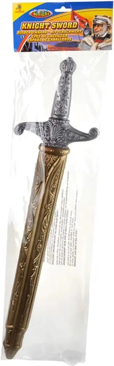 Johntoy Knight Zwaard 60cm - Zilver/Goud