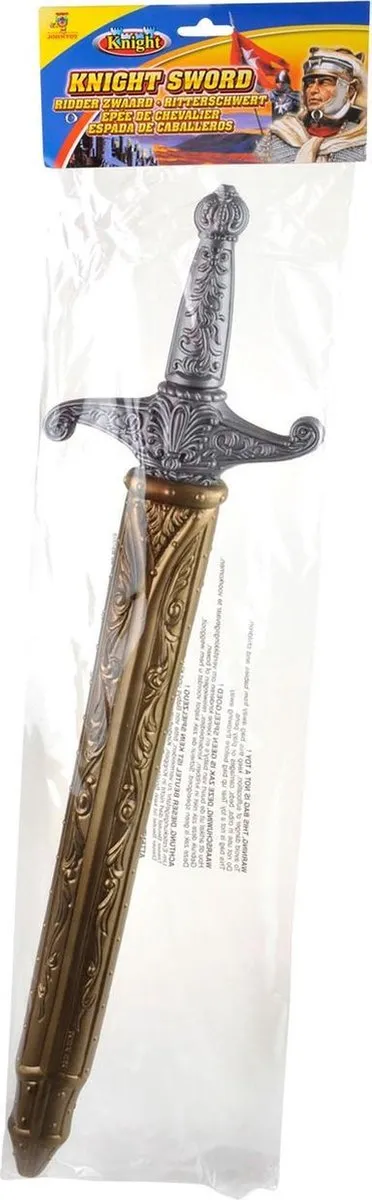 Johntoy Knight Zwaard 60cm - Zilver/Goud