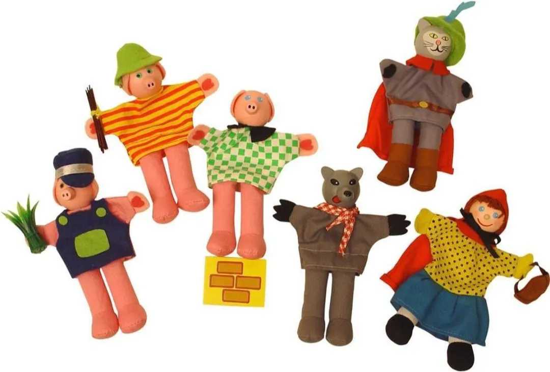 BIGJIGS Finger Puppets Roodkapje - Multikleur
