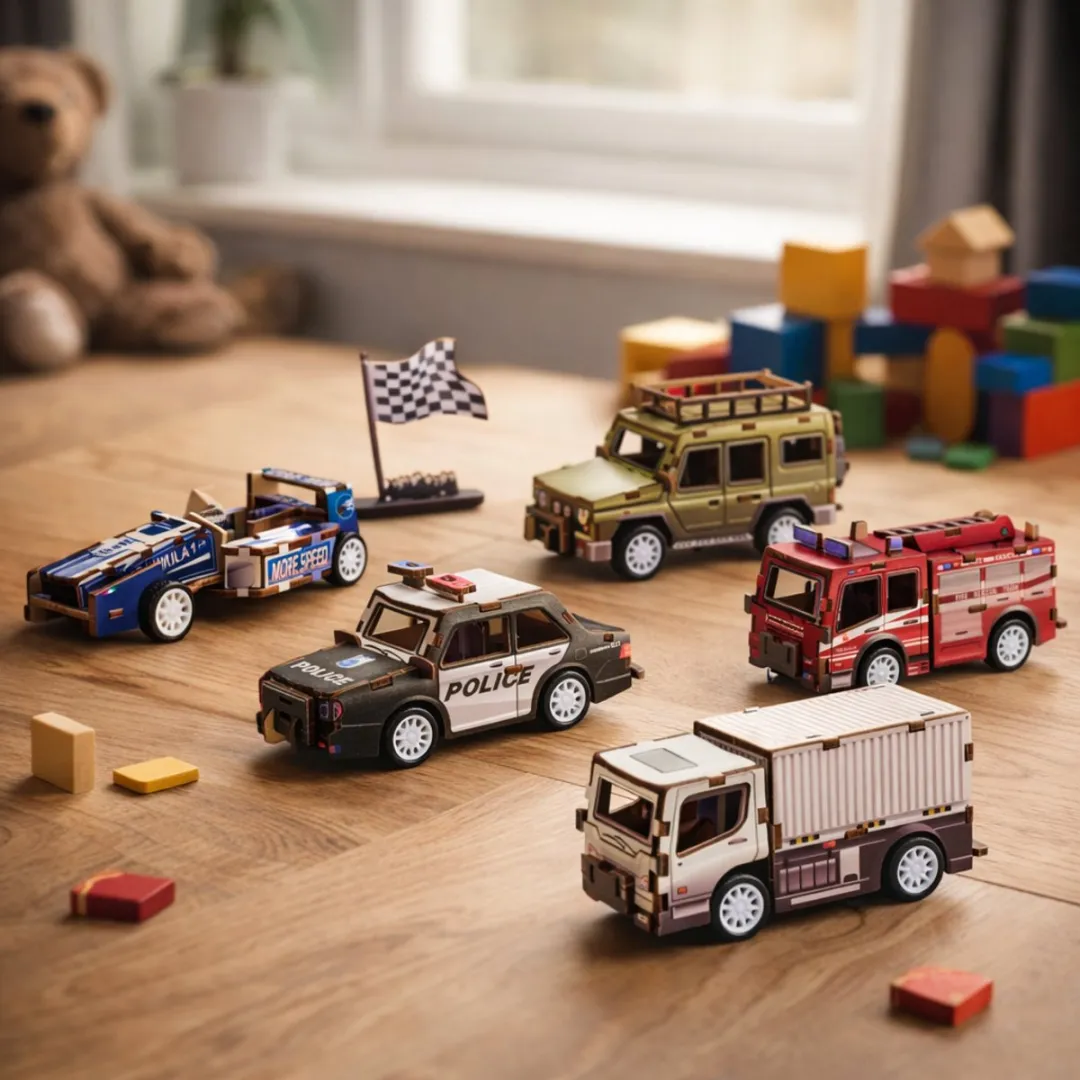Eddy Toys Houten Voertuigset - Multi
