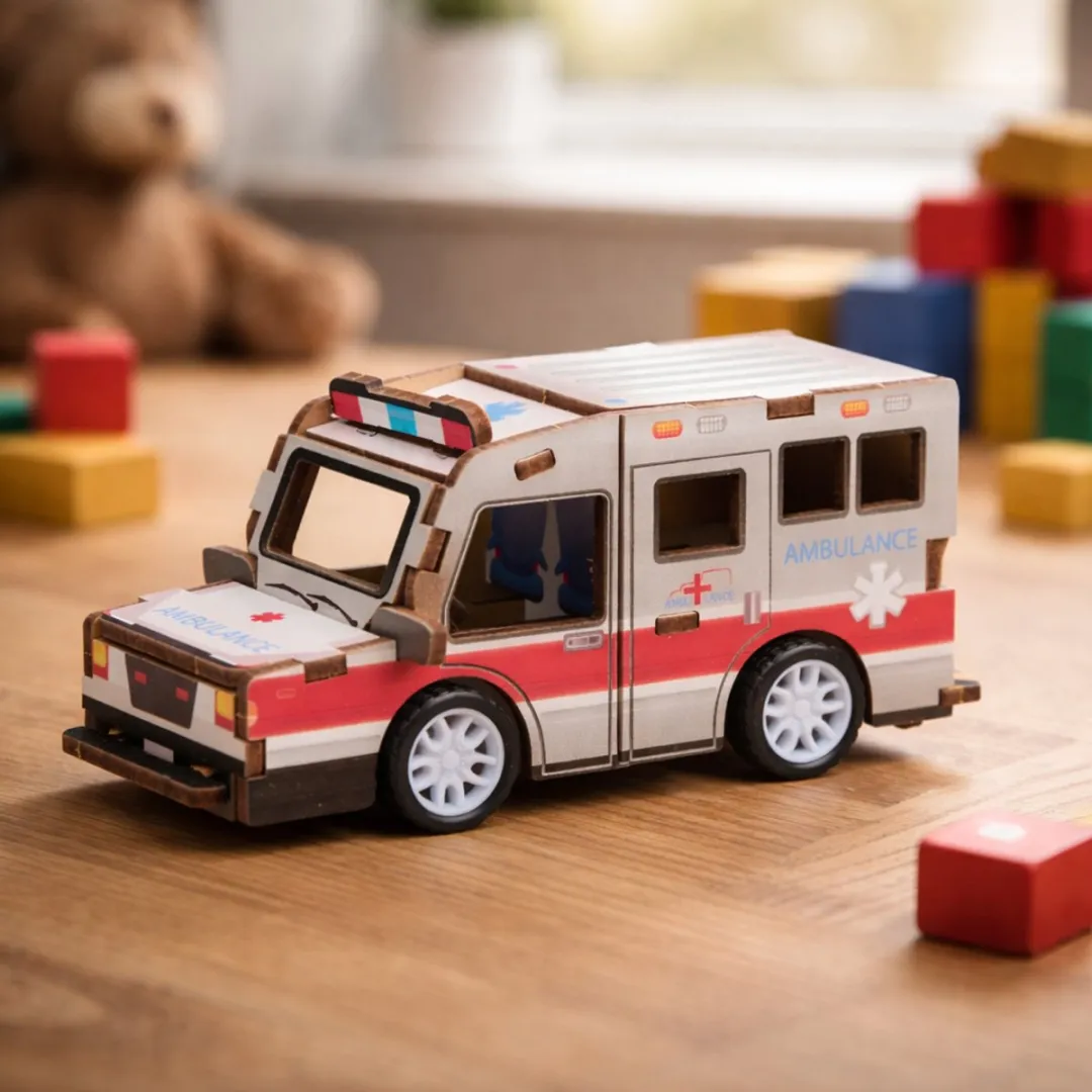 Eddy Toys Houten Voertuigset - Multi