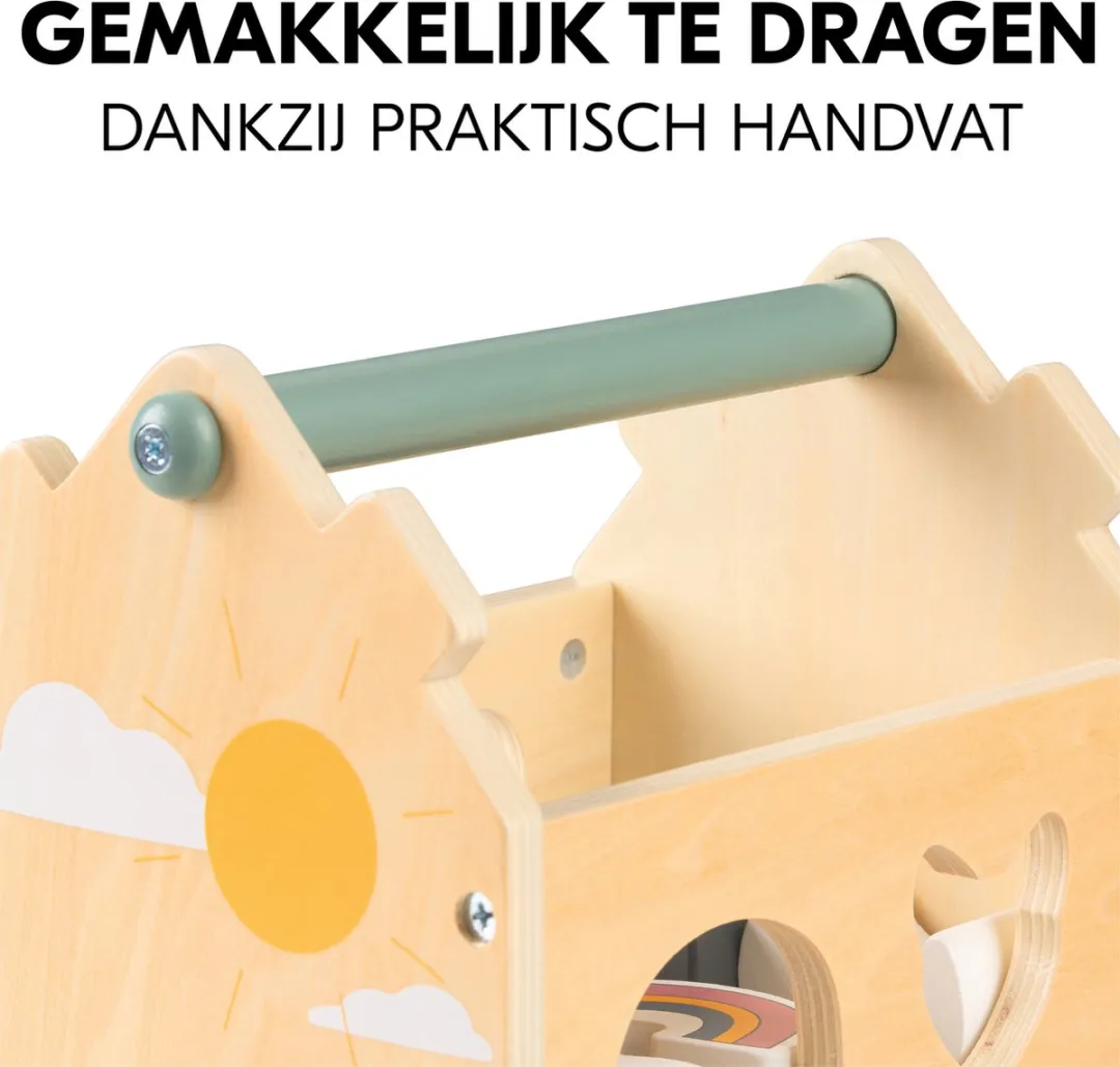 Hauck Sort N Build Vormsorteerder 12 Stuks - FSC Beige - afbeelding 4 van 6