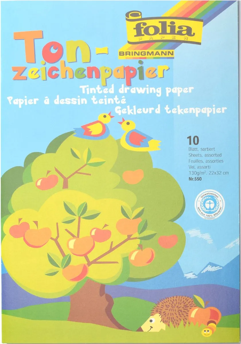 Folia Tekenpapier 550 10 Vel 130g 22x32cm