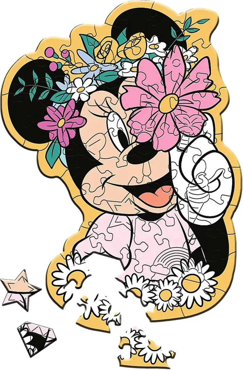 Trefl Minnie Mouse Houten Puzzel 1000 Stuks - FSC Multicolor