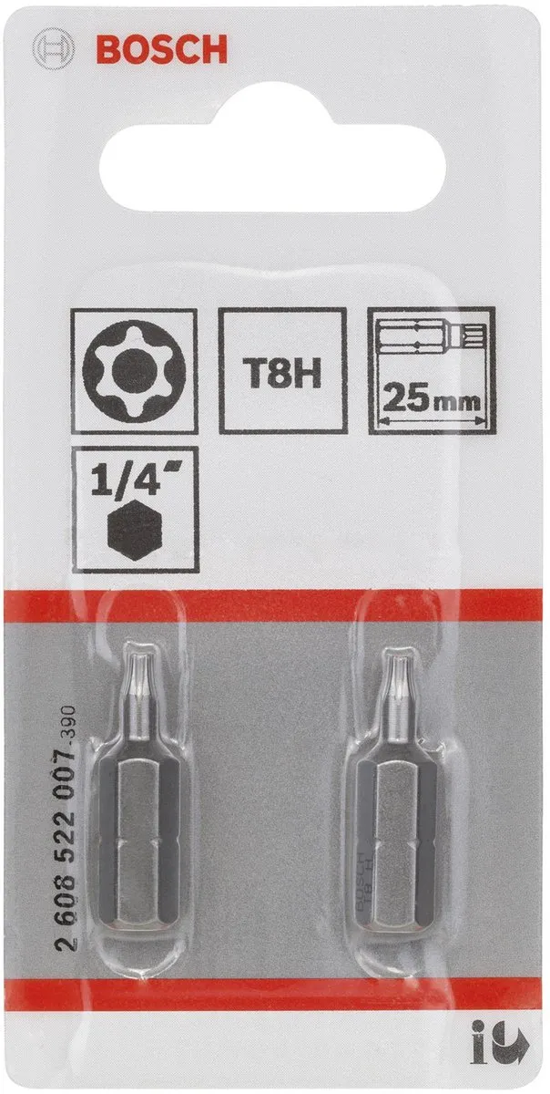Bosch T8H Security Torx Bit - 2 Stuks