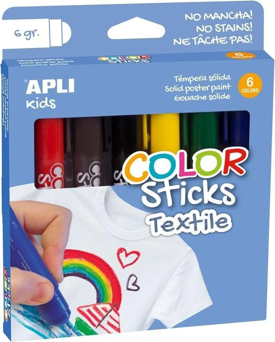 Apli Kids Textiel Verfsticks