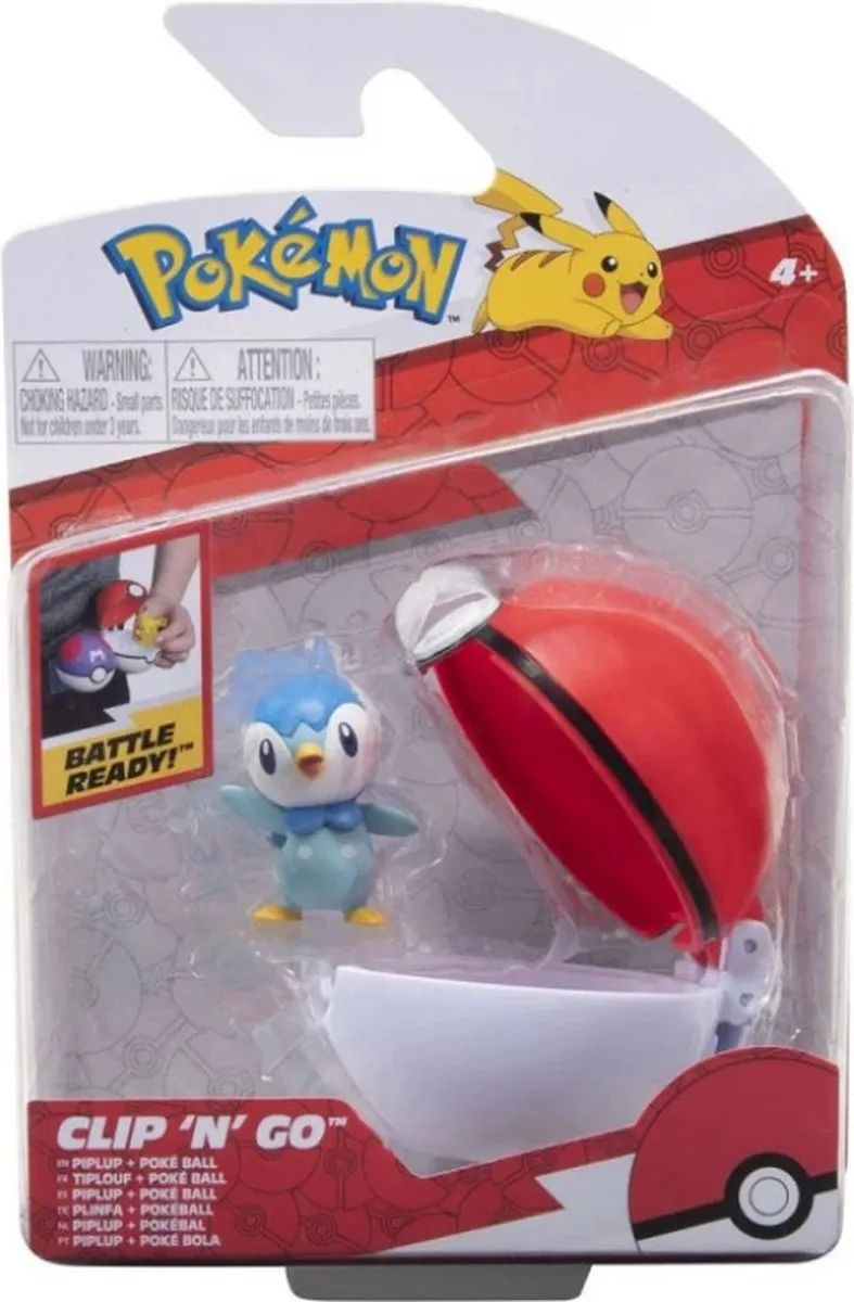 Pokémon Clip 'n' Go Piplup + Pokébal