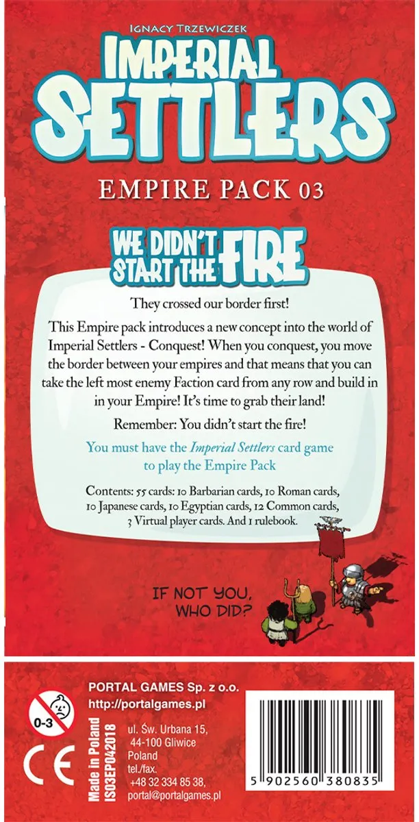 Portal Games Imperial Settlers We Didn't Start the Fire Uitbreiding