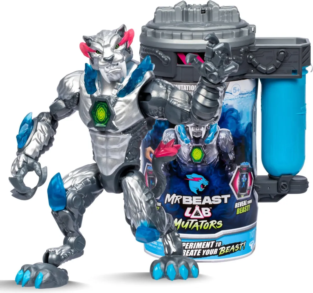 Moose Toys MrBeast Lab Mutators MS24718 Actiefiguur - Metallic Panther