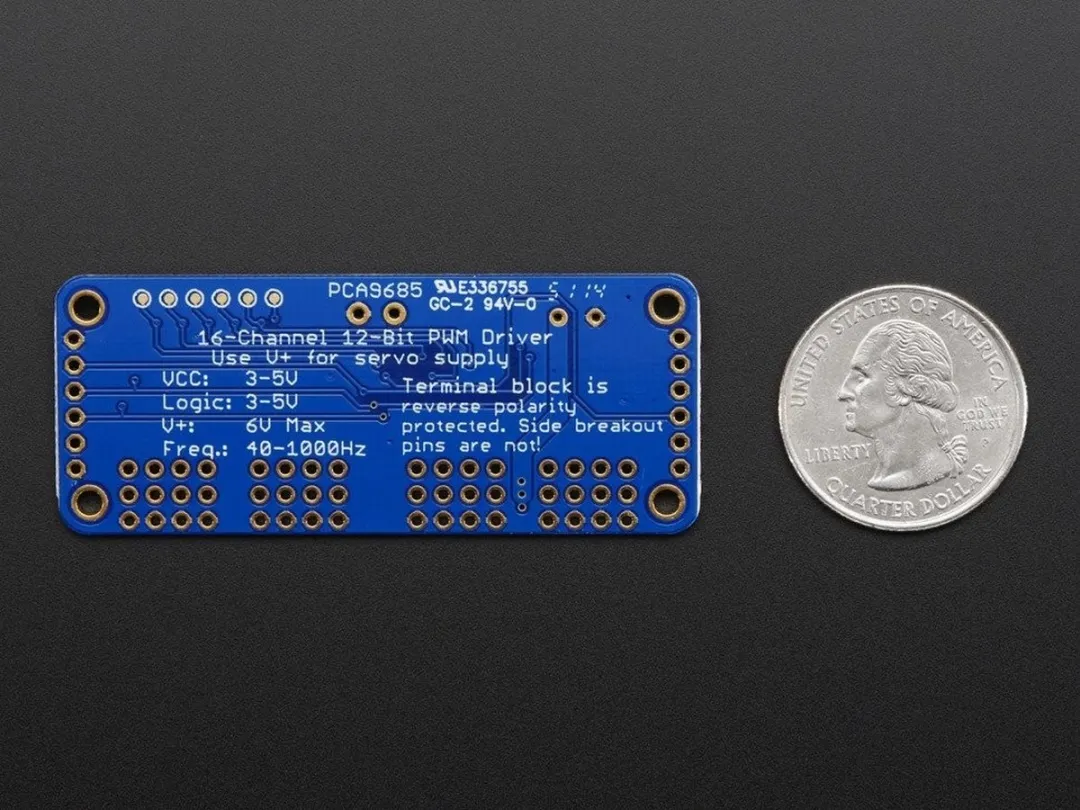 Adafruit PCA9685 16-Kanaals PWM/Servo Driver - I2C - Meerkleurig