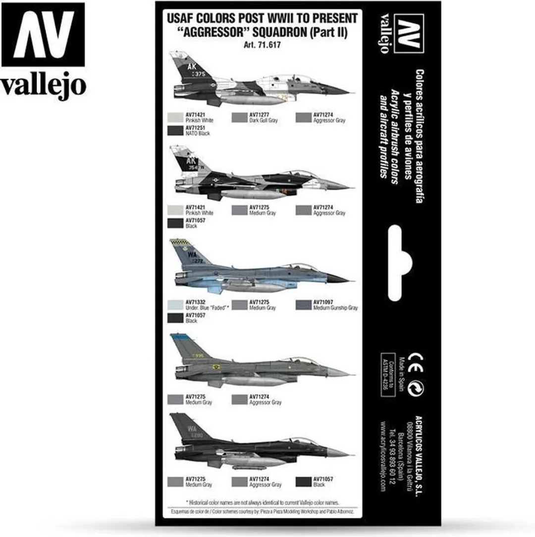 Vallejo Hobbyverf USAF Aggressor Squadron II - 8 Kleuren 136ml
