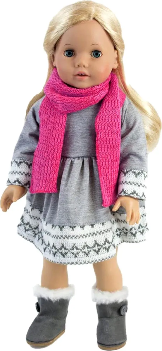 Sophia's by Teamson Kids Poppenkledingset DRFID-HS-UPC - Grijs/Roze/Wit