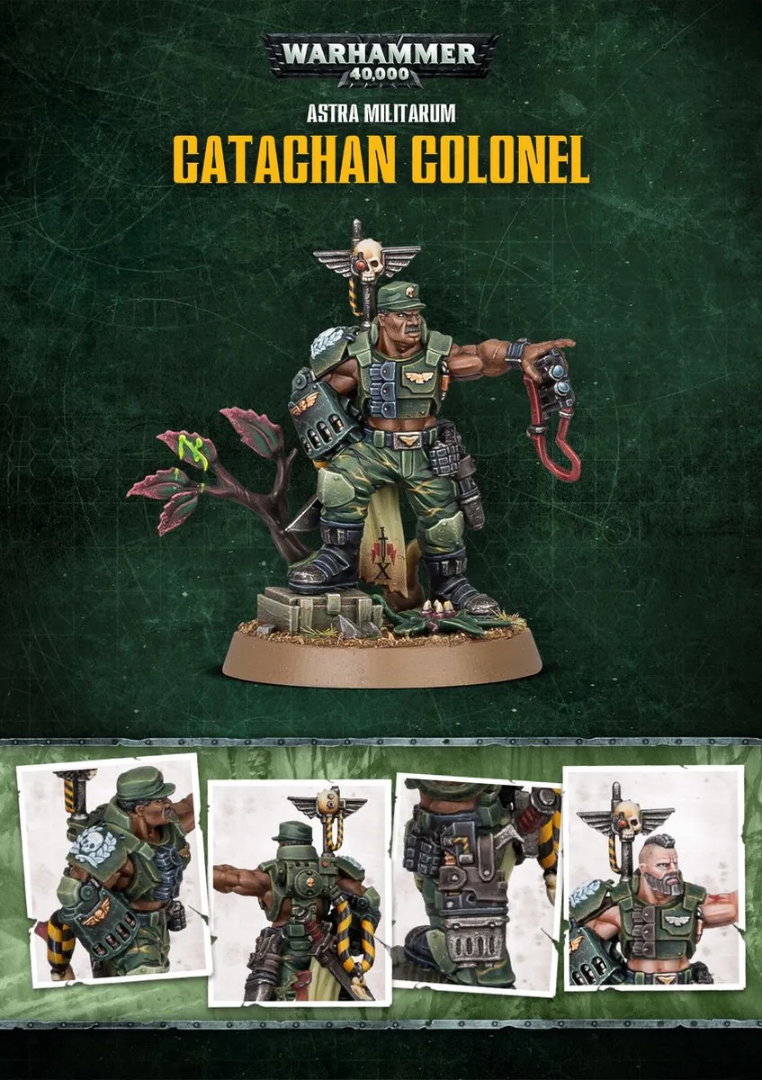 Warhammer Astra Militarum Catachan Colonel - 1 Miniatuur - Meerdere kleuren