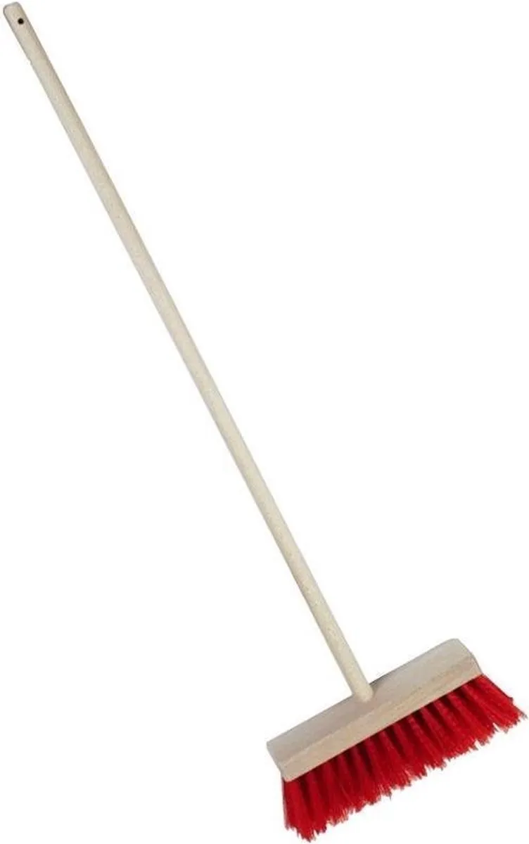 Klein Toys Houten Bezems - 18x4,5x60cm - Rood