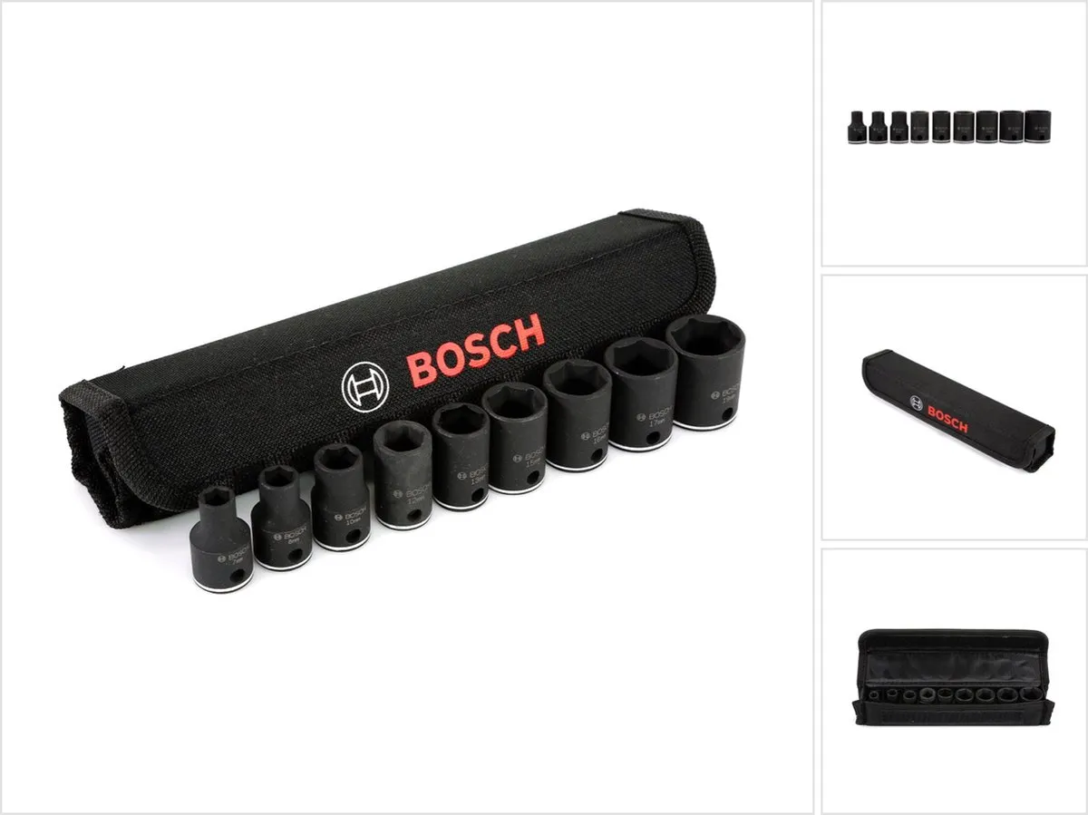 Bosch 9-delige Dopsleutelmoffenset 2608551098