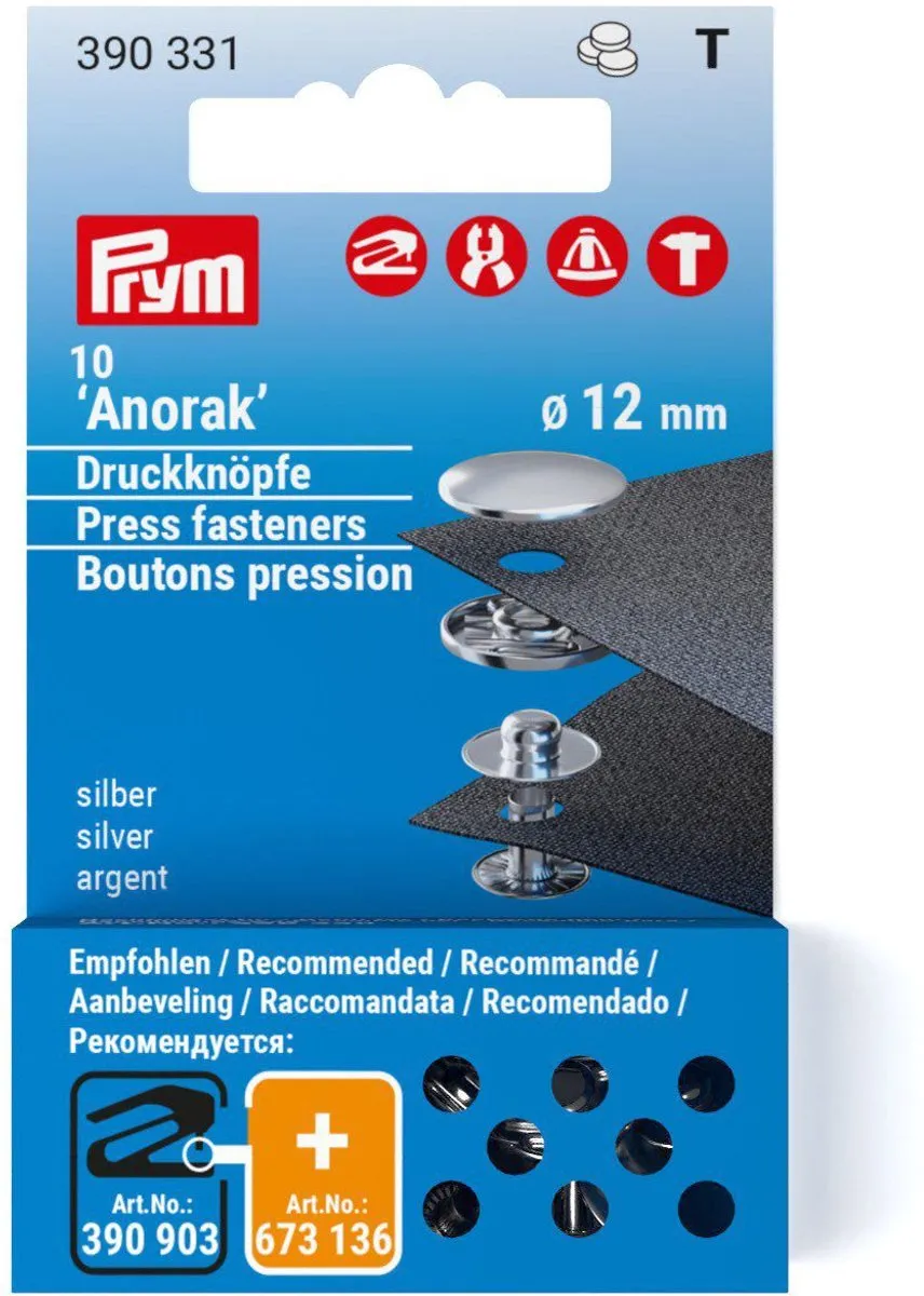 Prym Navullingen Naaivrij Drukknopen 12mm - 10 Stuks