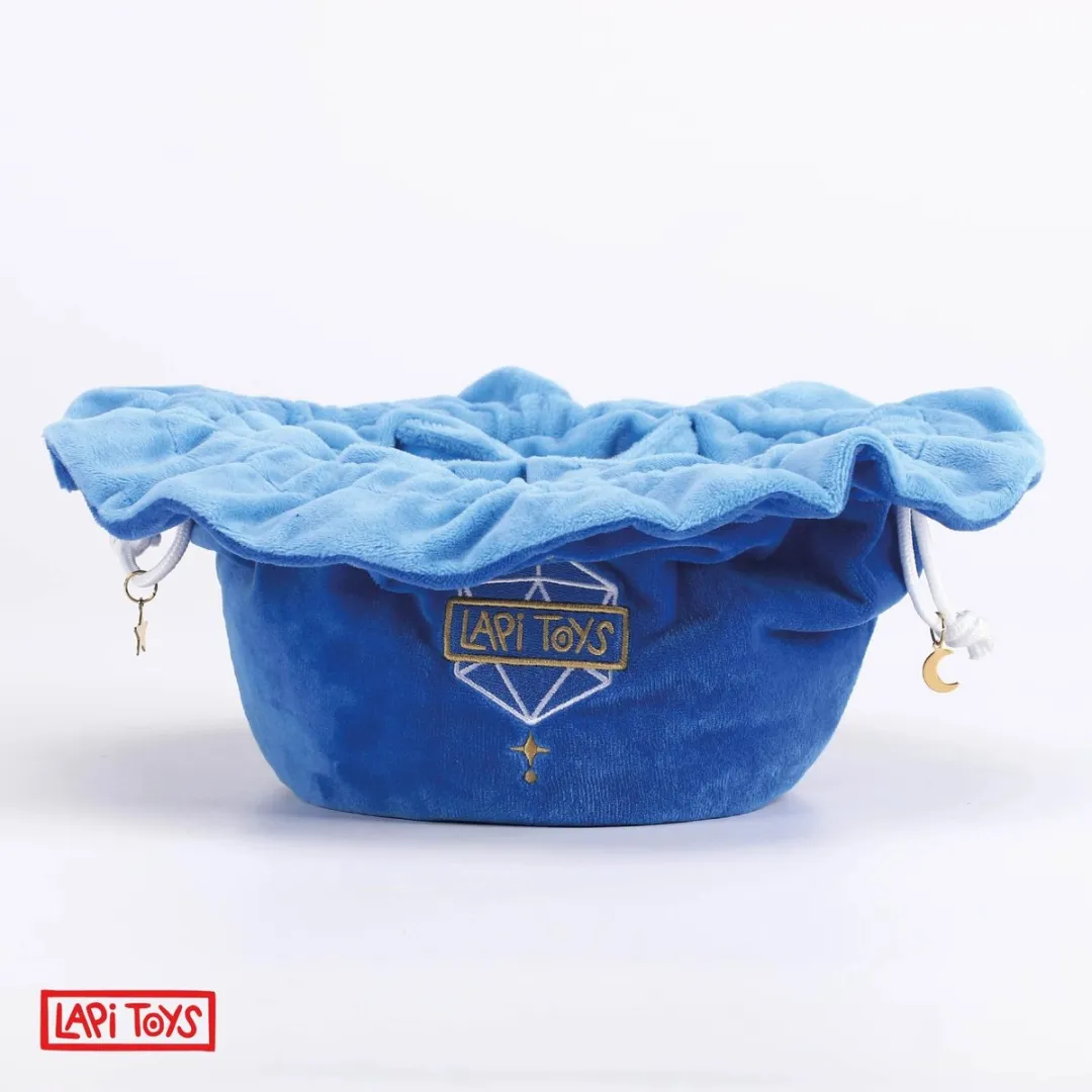 Lapi Toys DnD Dobbelstenen Zak - Fluweel - Blauw